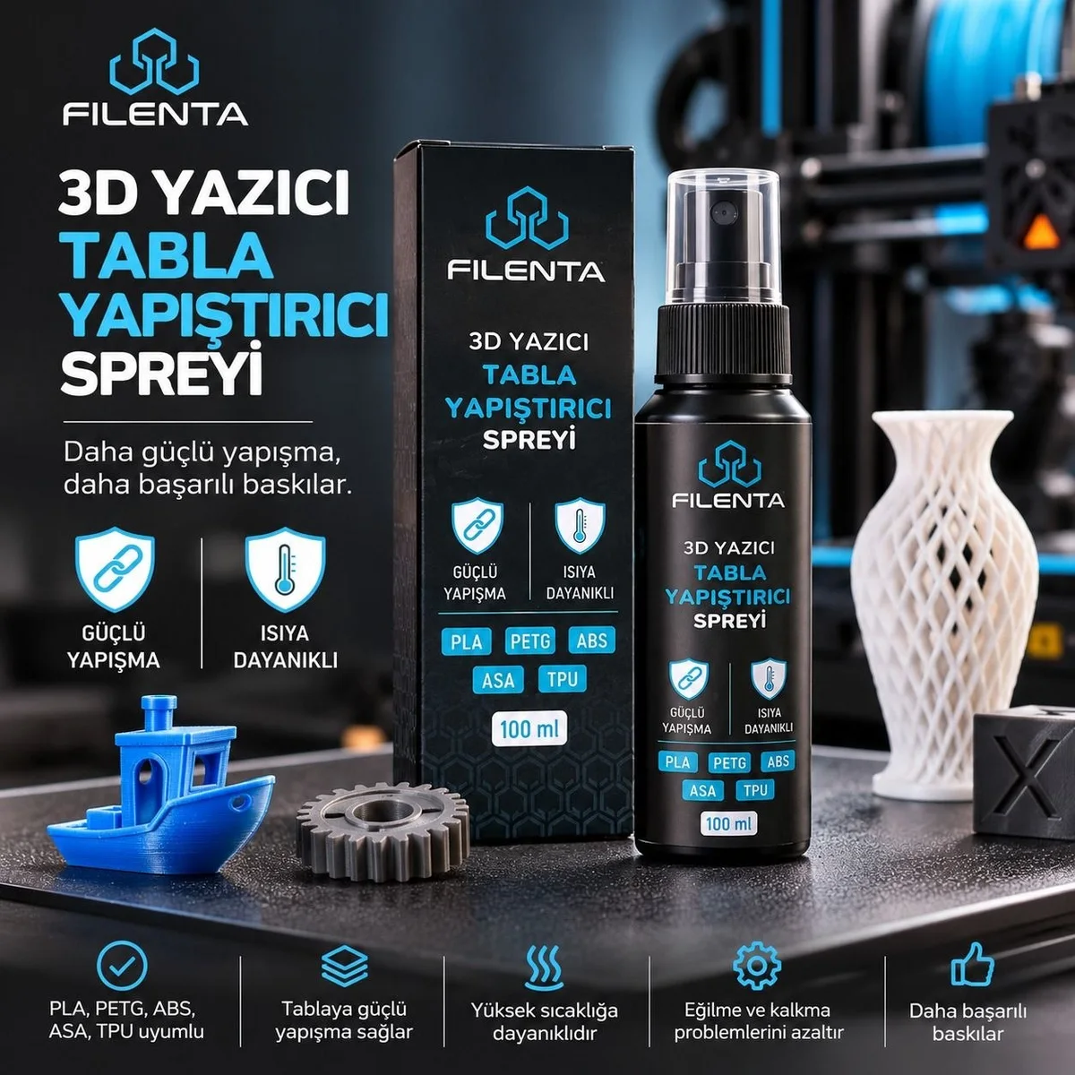 Filenta 3D yazıcı tabla yapıştırıcı spreyi